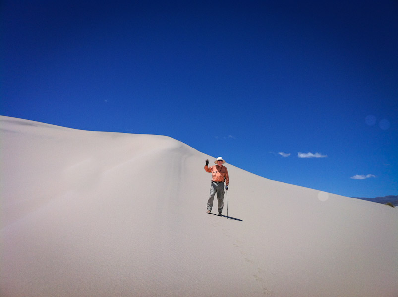 Mike on a sand dune