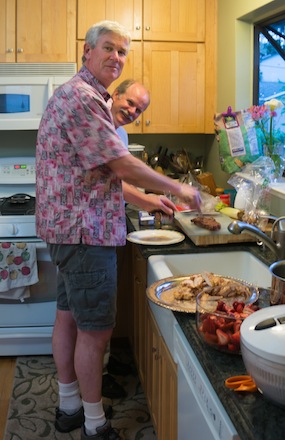 In the kitchen